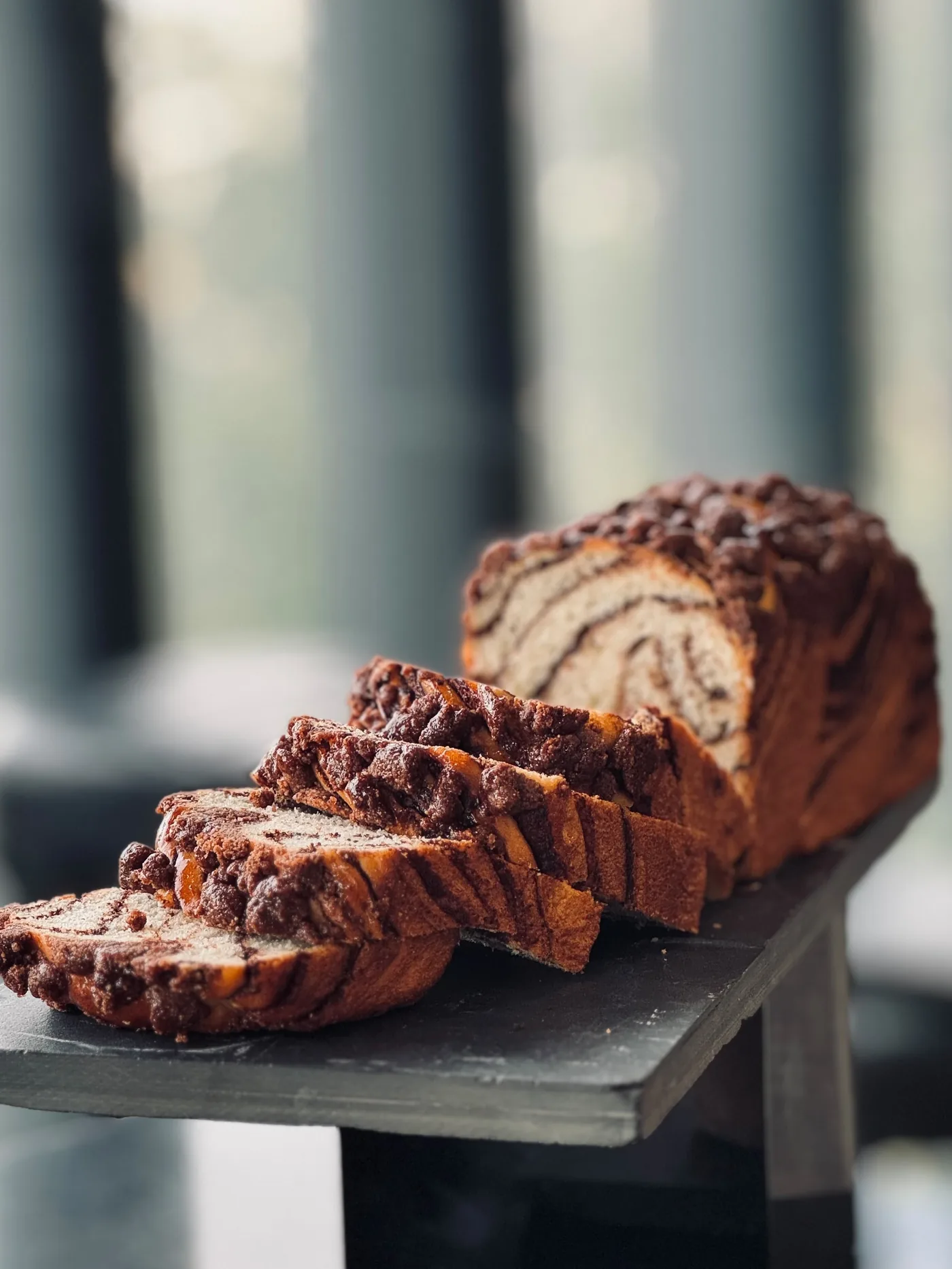 Chocolate Babka — enriched dough with a chocolate swirl and streusel crumb